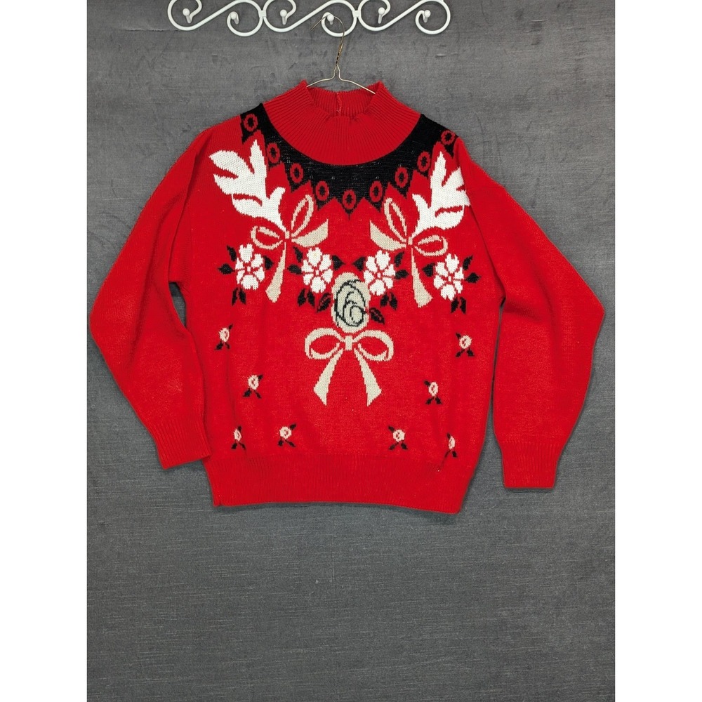 Vintage Middlebrook Park Sweater Red Holiday Ugly Sweater Grandma Core Size M